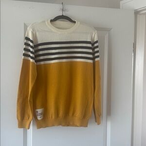 NWOT navy and mustard Striped Boy’s Sweater